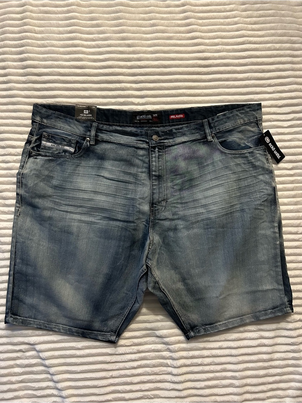 Relaxed Fit Men's Jean Shorts - Faded Blue